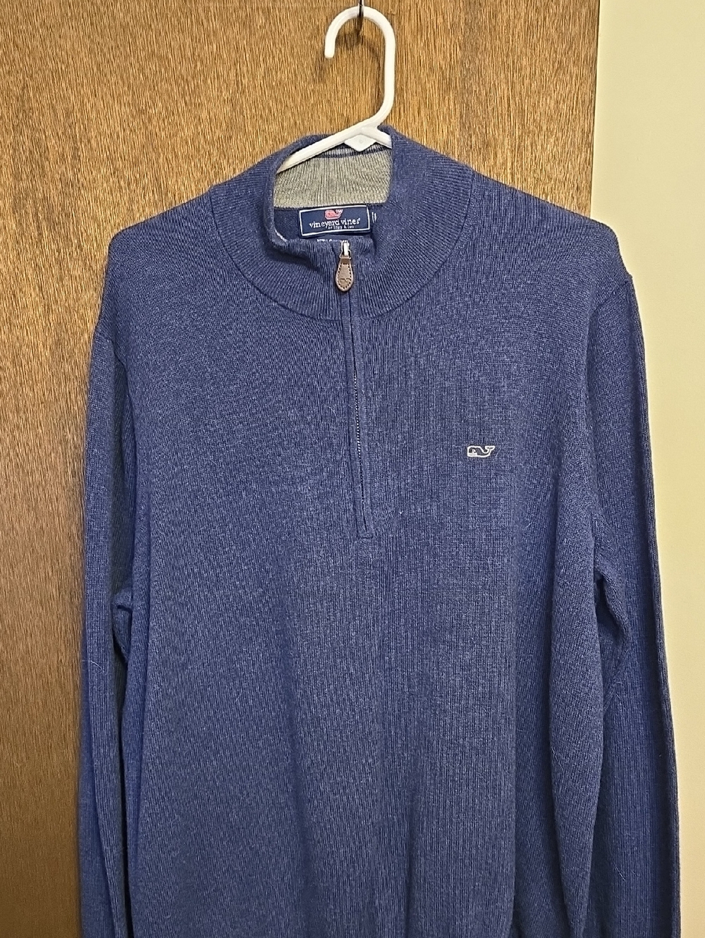 Vineyard Vines Men's Navy Blue Half-Zip Sweater